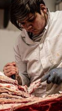 Boucher en pleine découpe