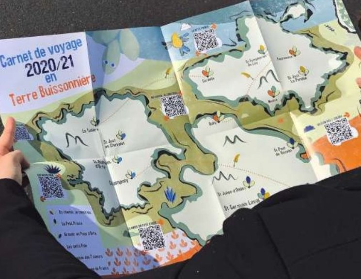Carte illustrée Carnet de voyage en Terre Buissonnière