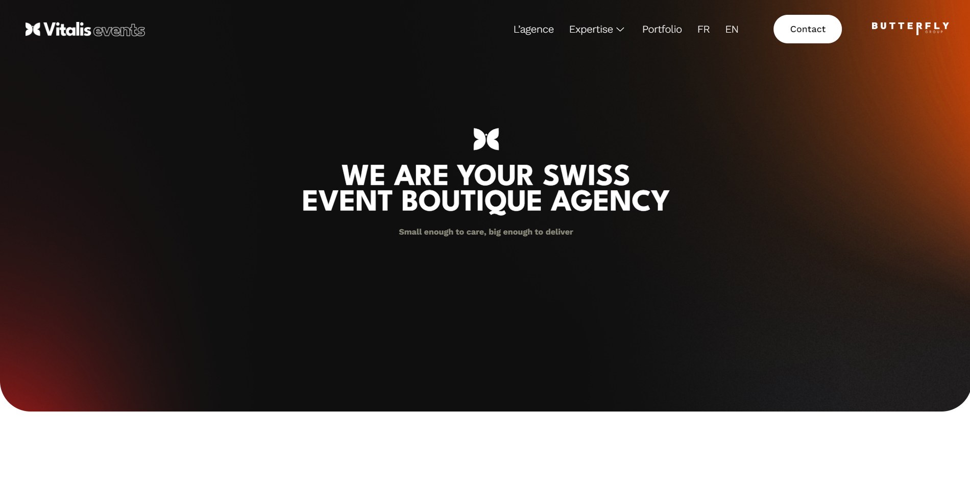 Page d'accueil du site Vitalis Events