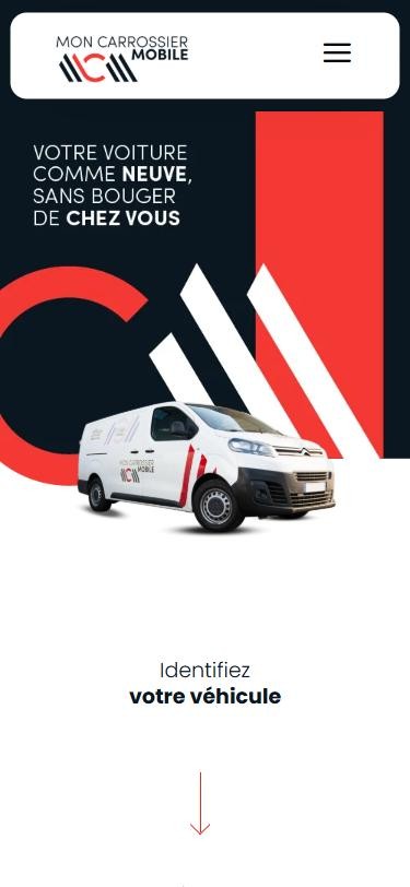 Version mobile du site Mon Carrossier Mobile